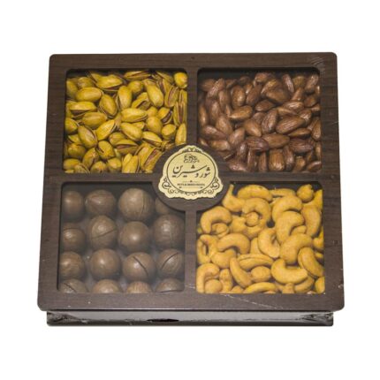 باکس آجیل چوبی 4 خانه