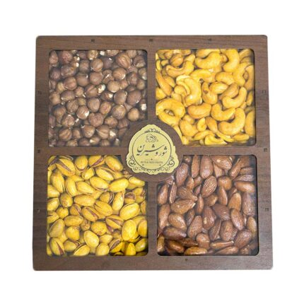 باکس آجیل چوبی ۴ خانه