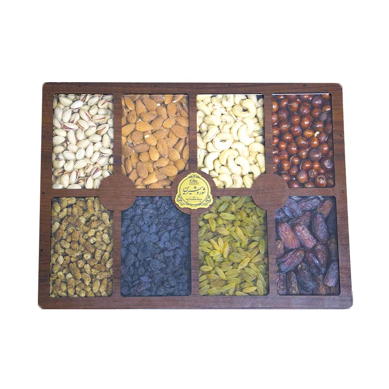 باکس آجیل چوبی ۸ خانه