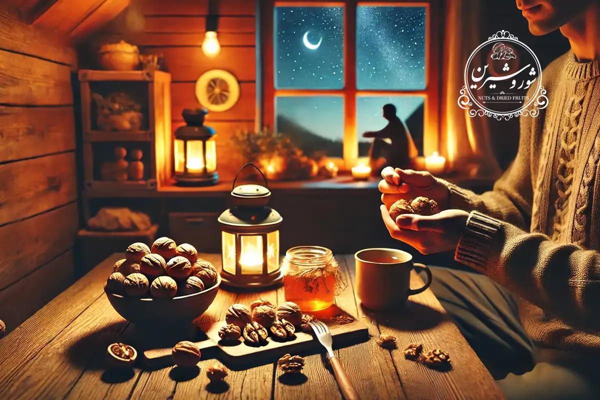 تاثیر مصرف گردو در شب