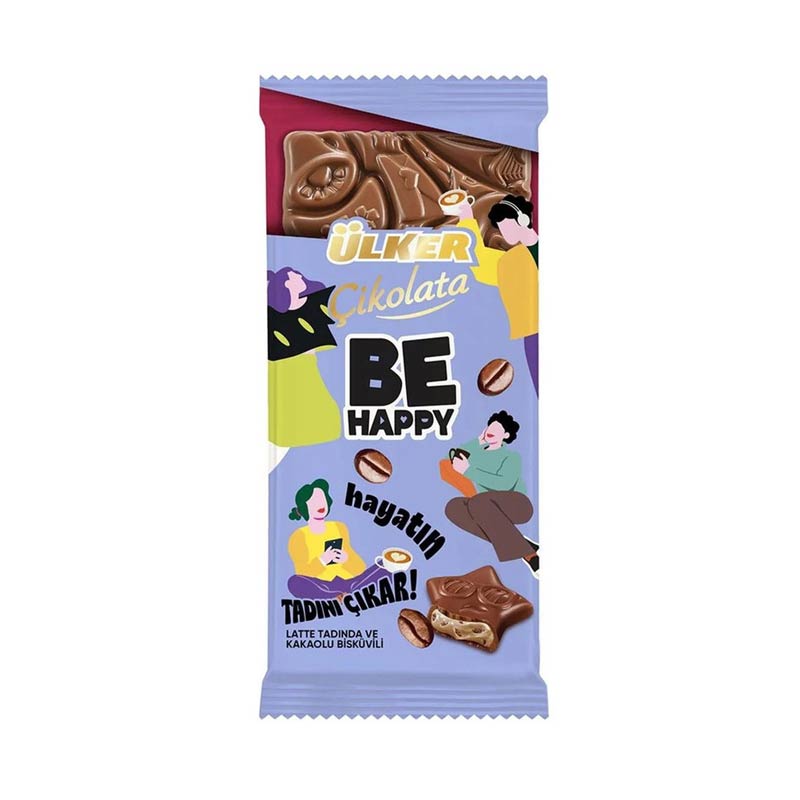 شکلات تابلت بی هپی لاته اولکر شکلات تابلت بی هپی لاته اولکر