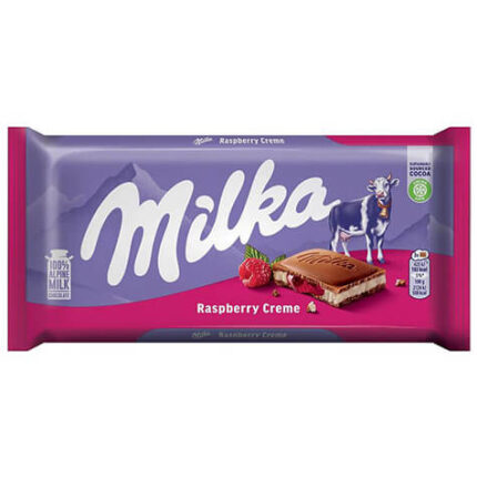 شکلات تمشکی میلکا