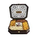 جعبه چوبی هشت ضلعی منبت لوکس