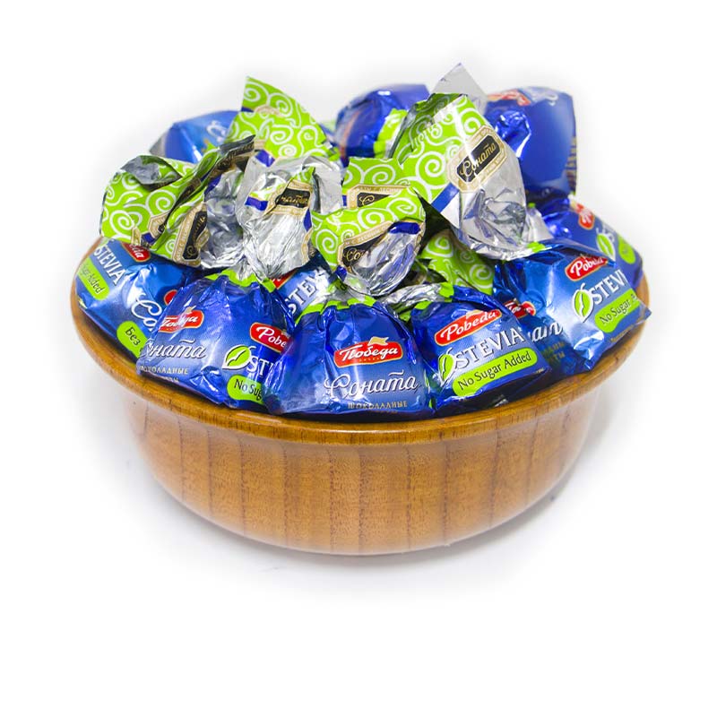 شکلات ترافل فندقی بدون شکر استویا پوبدا