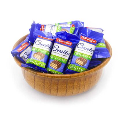 شکلات ویفری شیری بدون شکر استویا پوبدا