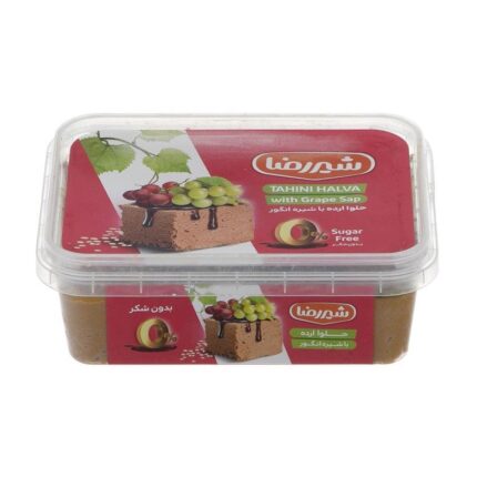 حلوا ارده با شیره انگور بدون شکر شیررضا 400 گرمی